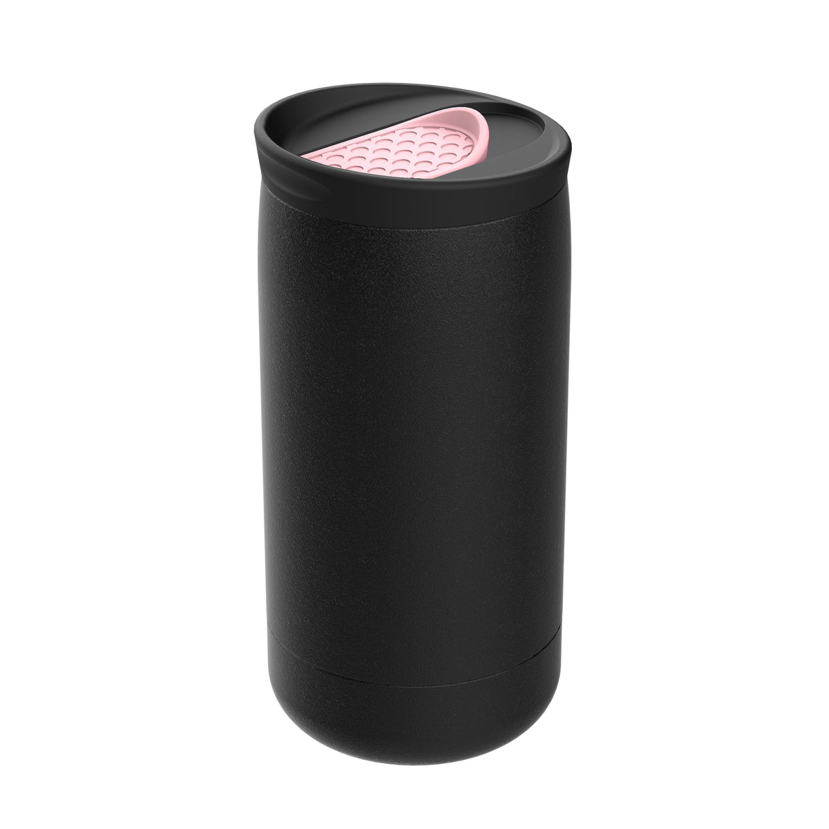 Becher: schwarz, Deckel: hellmagenta