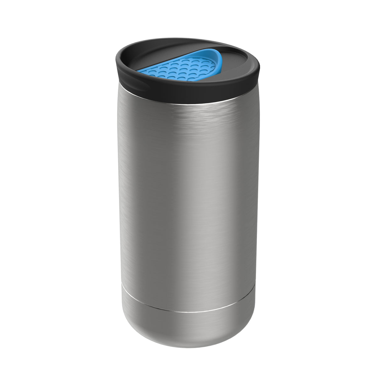 Becher: silber, Deckel: cyan