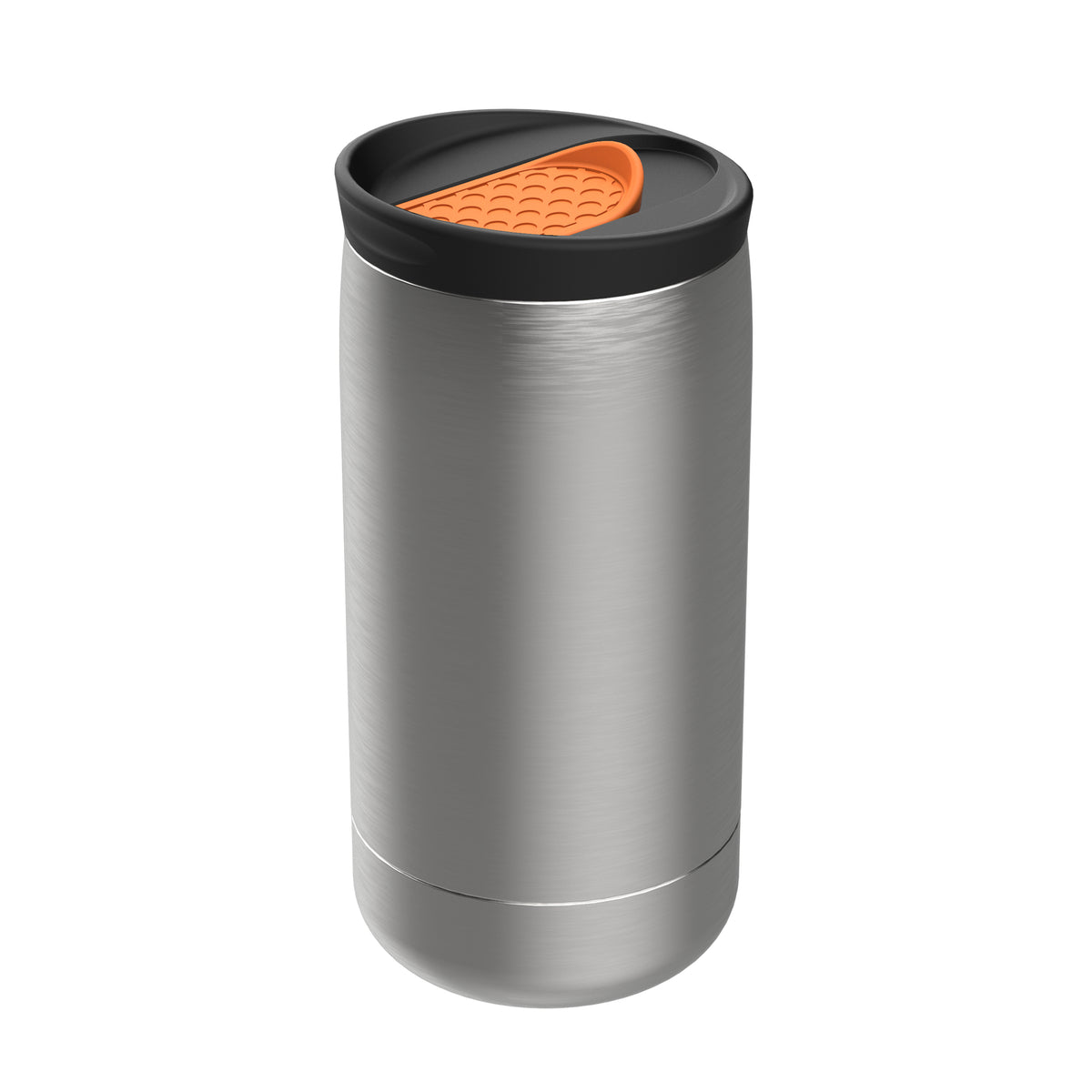 Becher: silber, Deckel: orange