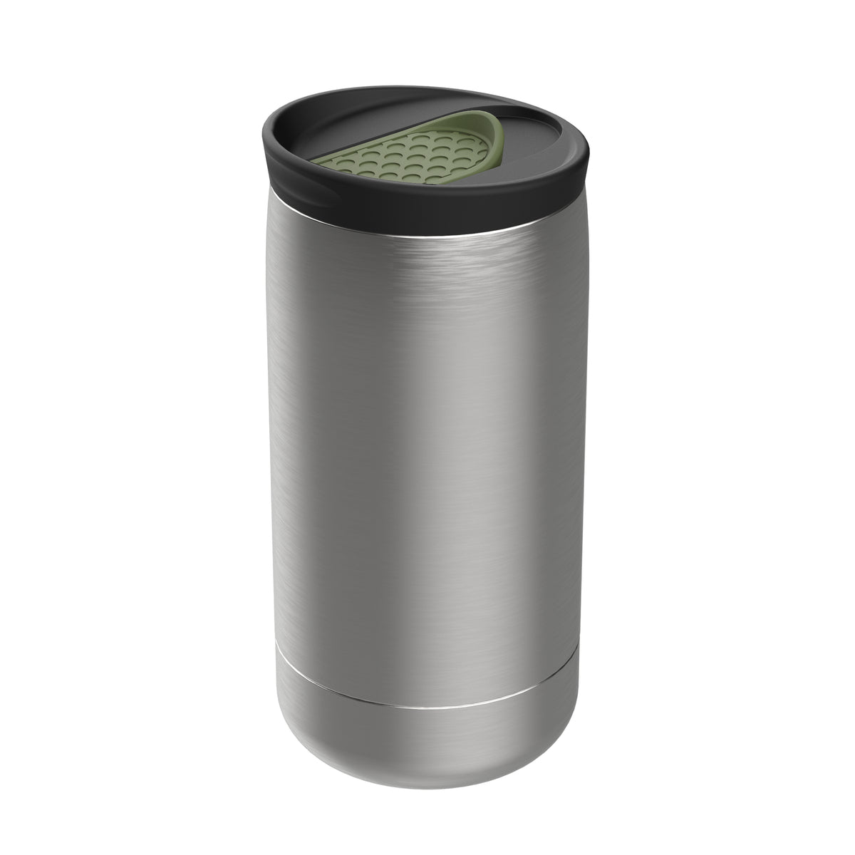Becher: silber, Deckel: olivgrün