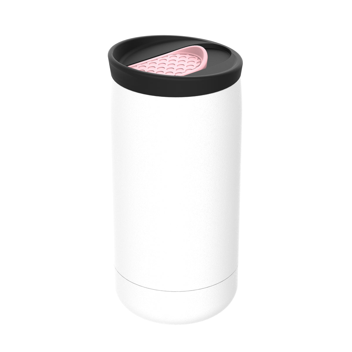 Becher: weiß, Deckel: hellmagenta