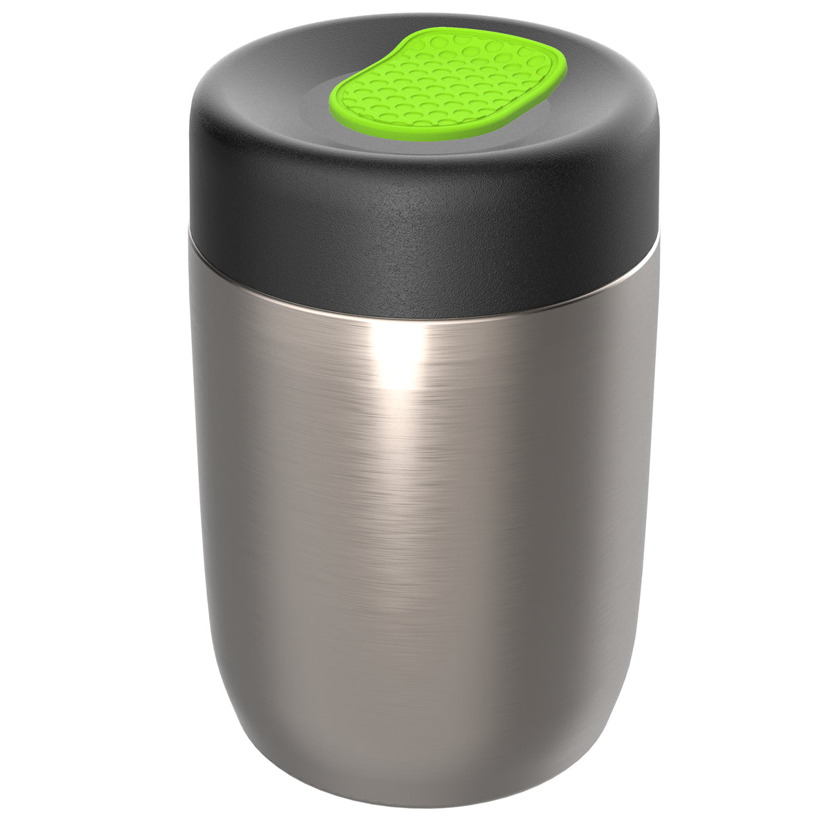pot: silber, Deckel: hellgrün