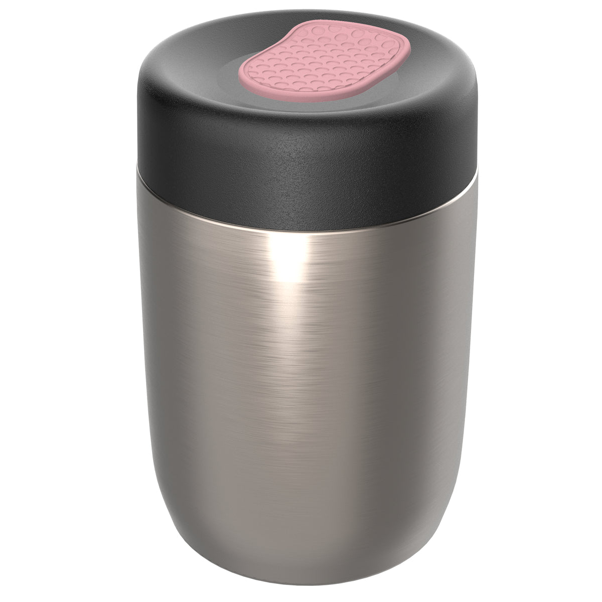 pot: silber, Deckel: hellmagenta