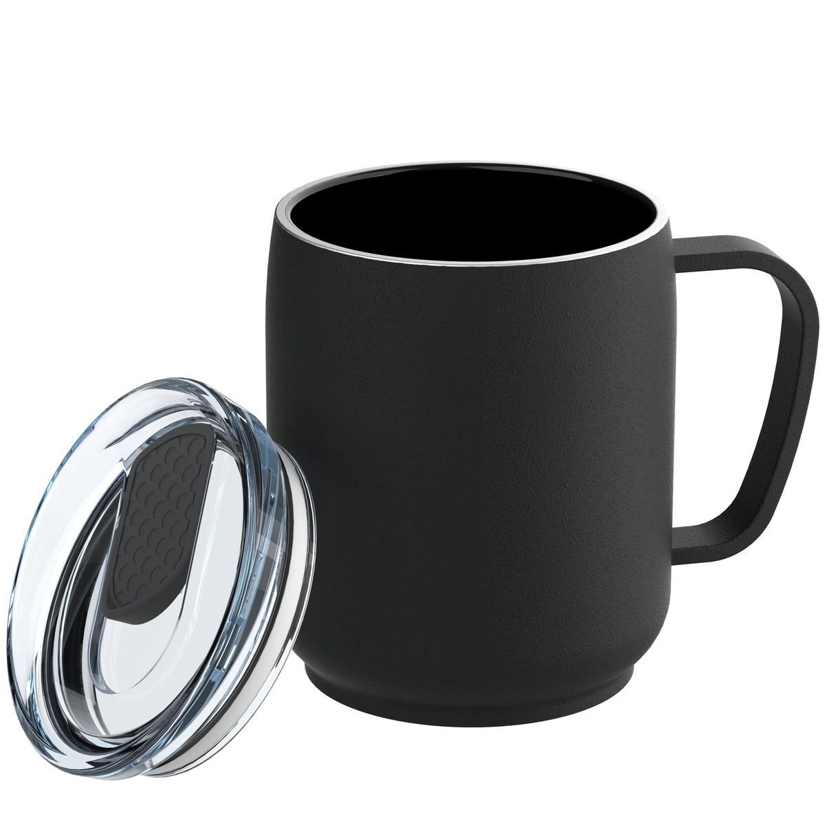 Becher: schwarz, Deckel: dunkelgrau