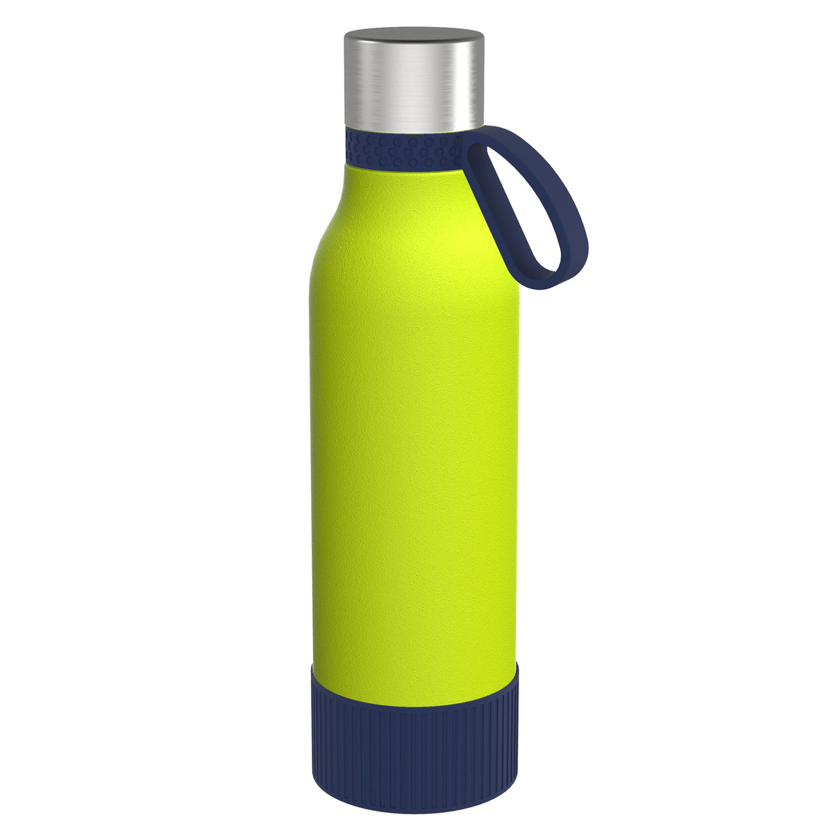 Flasche: grün, Ring: dunkelblau, Hülle: dunkelblau