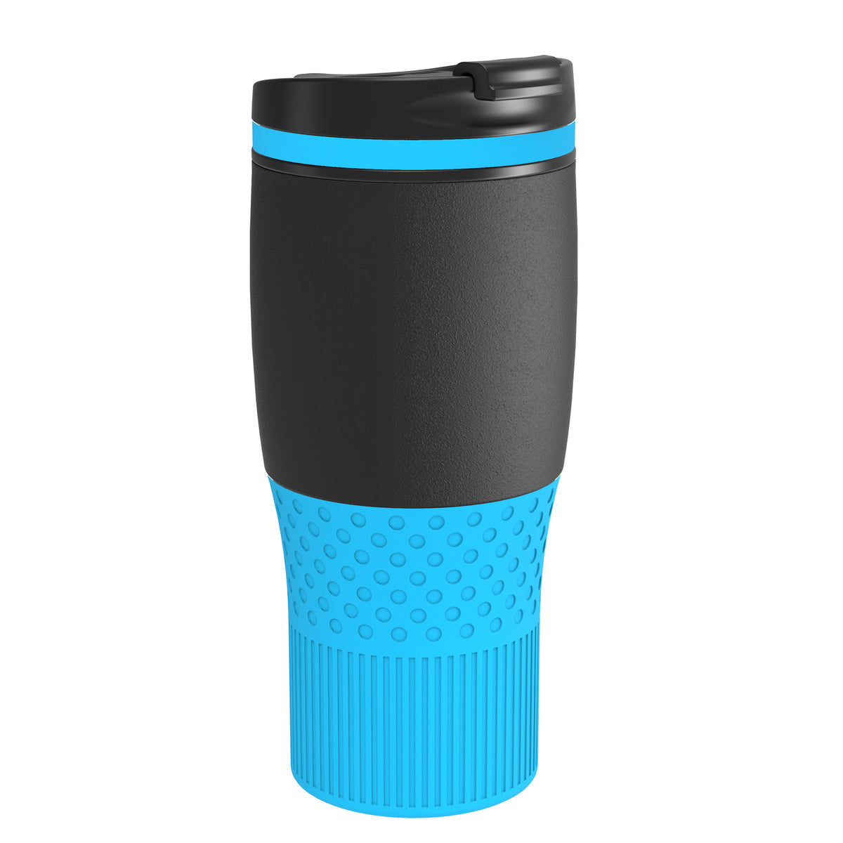 Becher: schwarz, Ring: cyan, Hülle: cyan