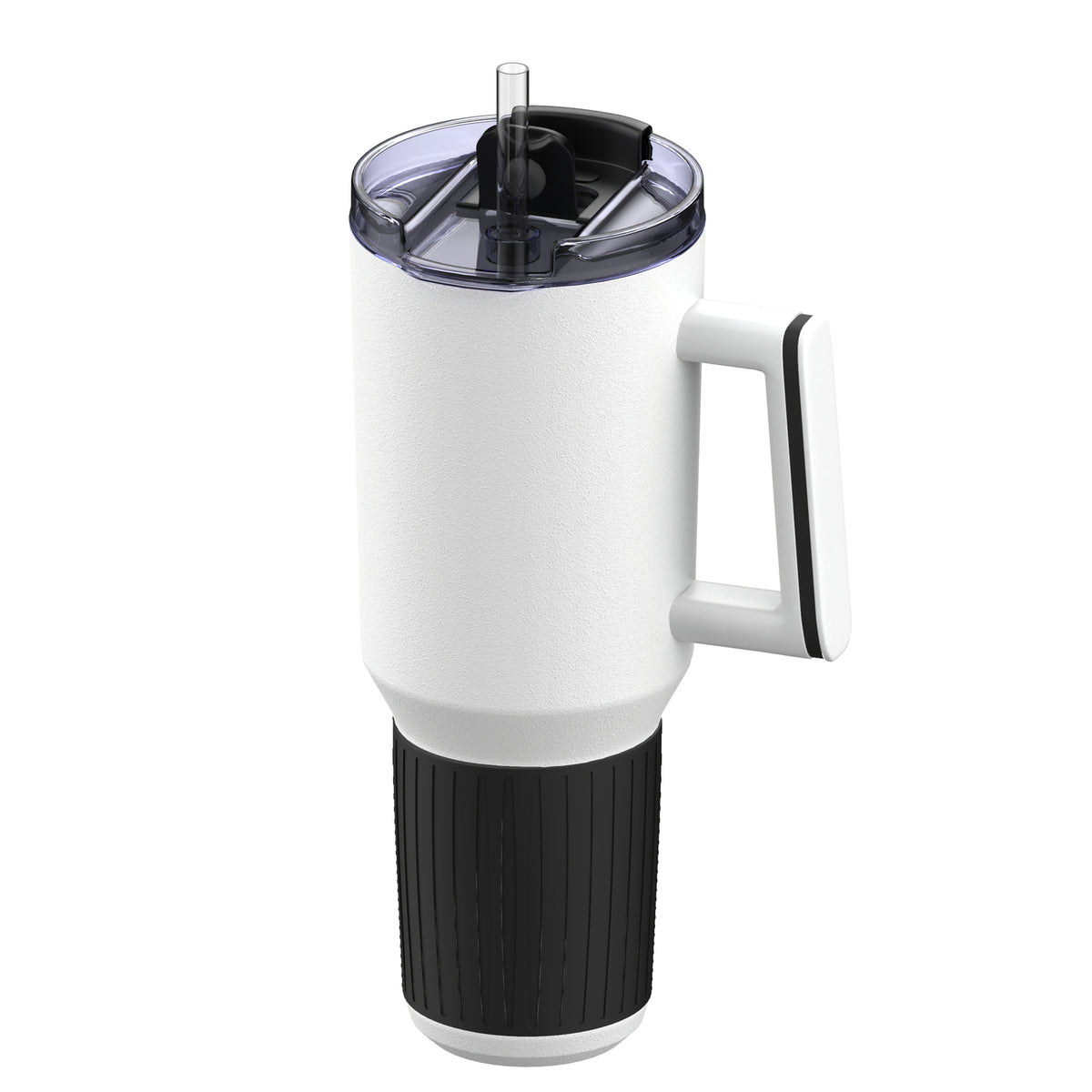 Becher: weiß, Ring: schwarz, Hülle: schwarz