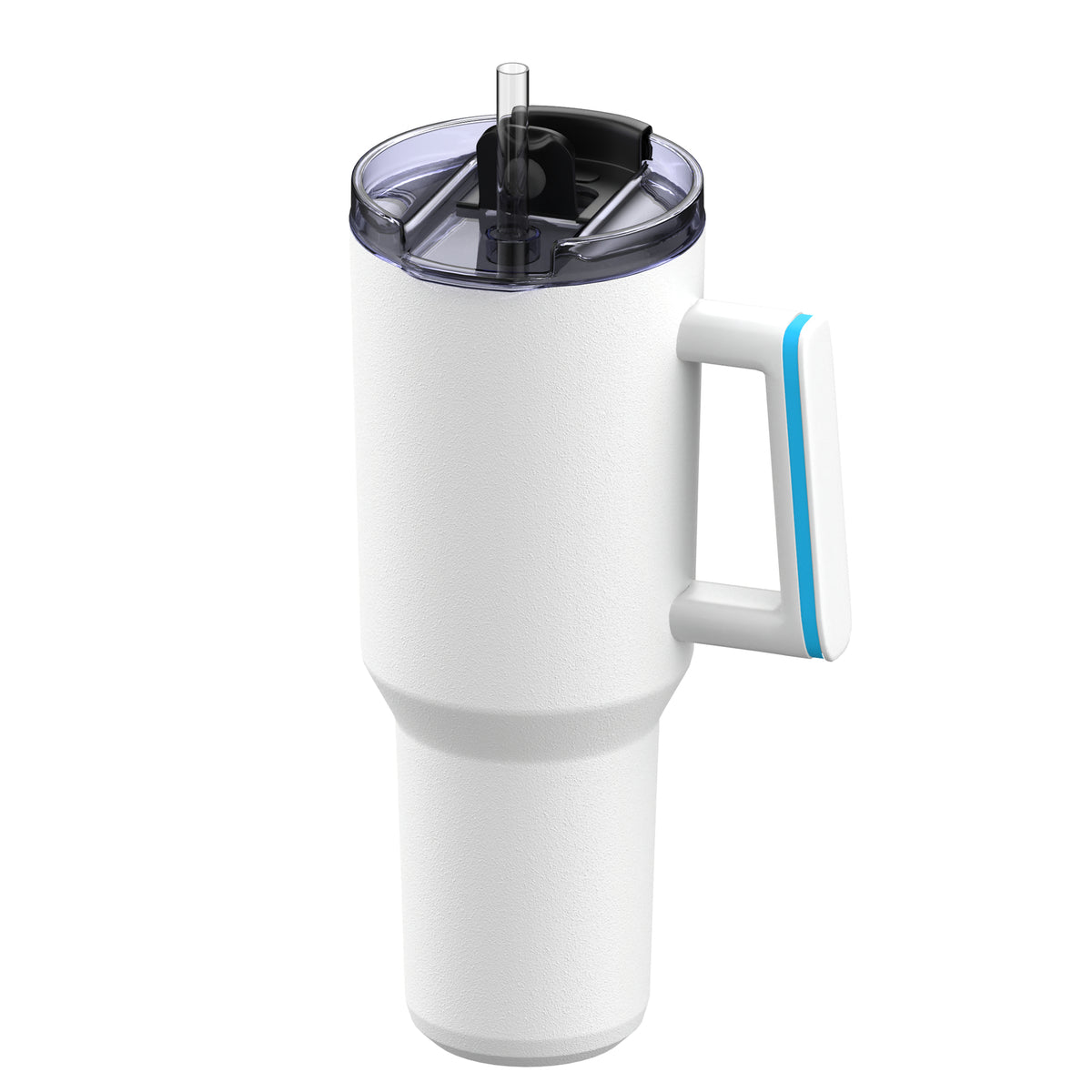 Becher: weiß, Ring: cyan