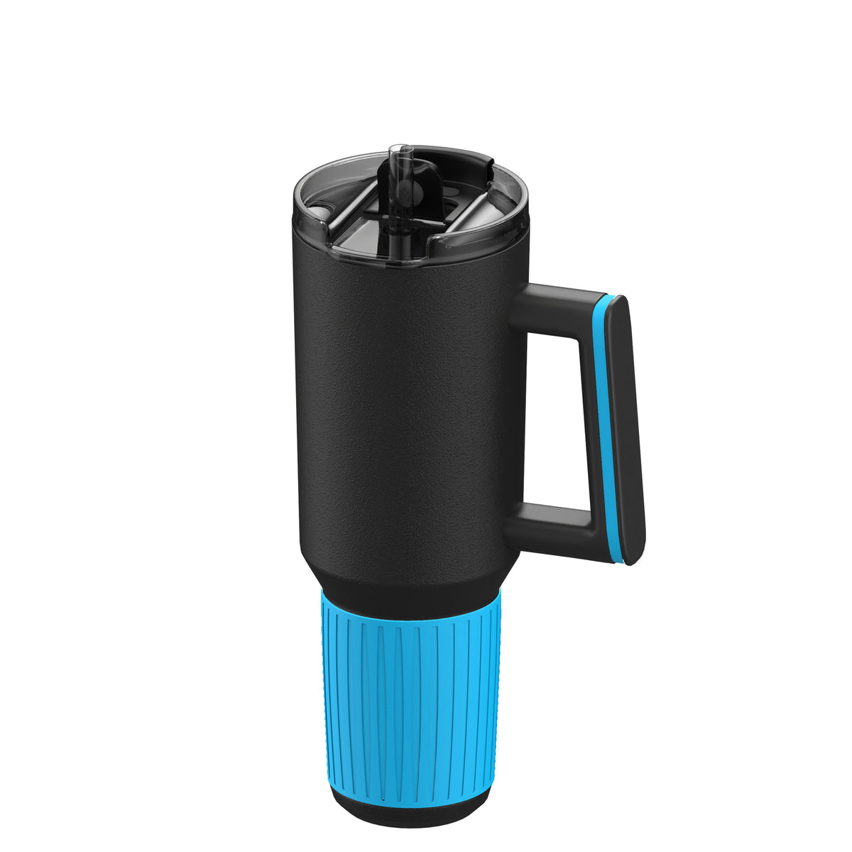 Becher: schwarz, Ring: cyan, Hülle: cyan