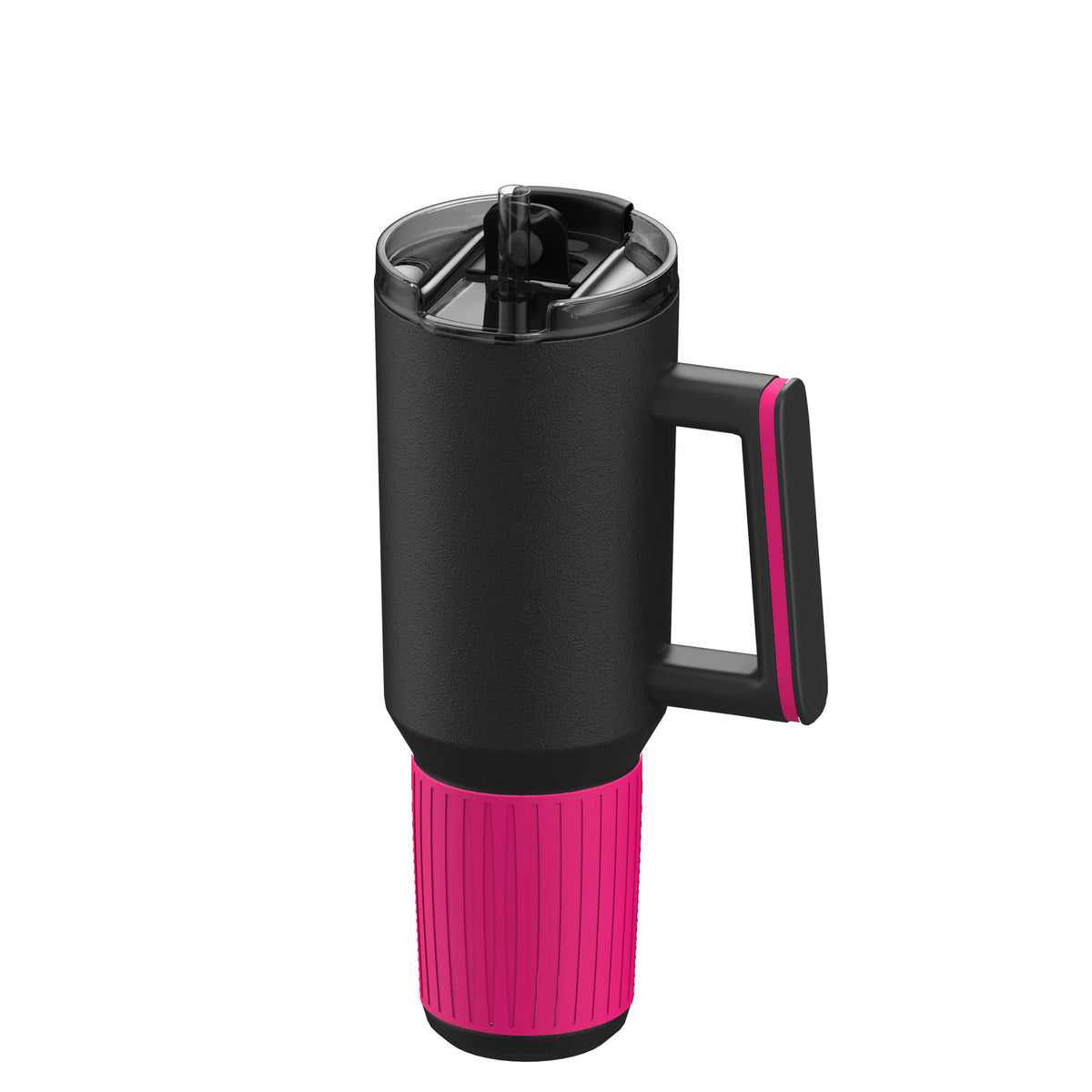 Becher: schwarz, Ring: magenta, Hülle: magenta