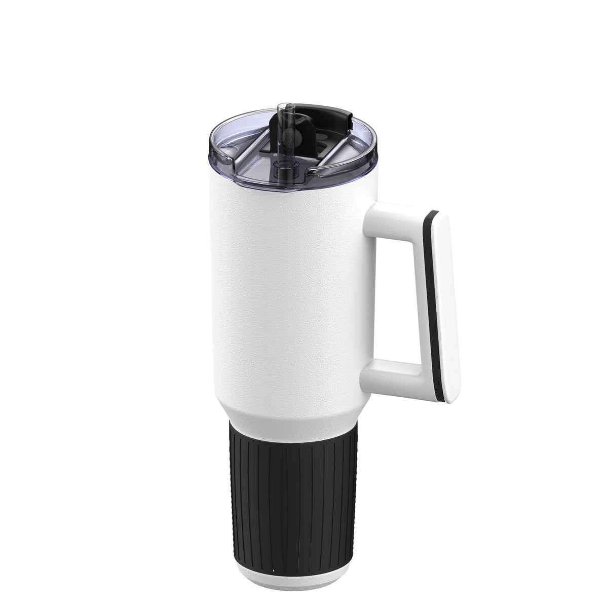 Becher: weiß, Ring: schwarz, Hülle: schwarz