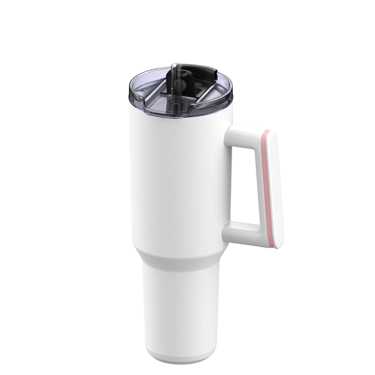 Becher: weiß, Ring: hellmagenta