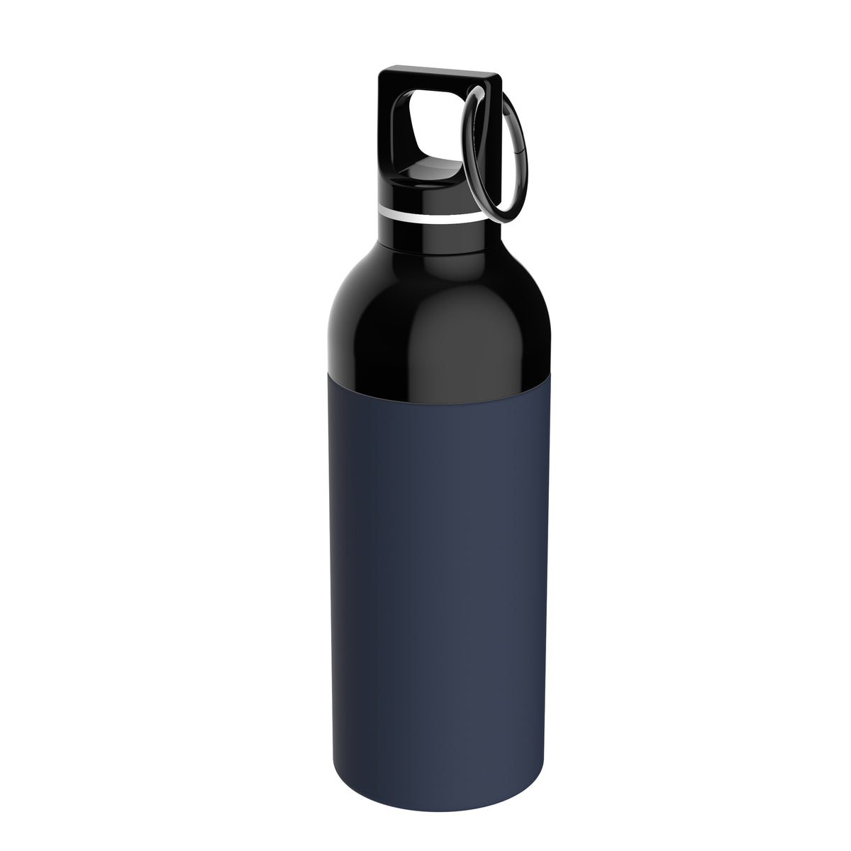 Flasche: blau, Ring: weiß