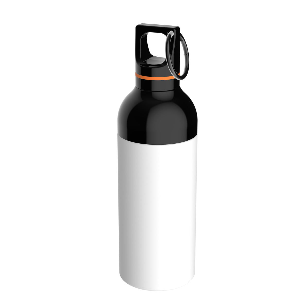 Flasche: weiß, Ring: orange