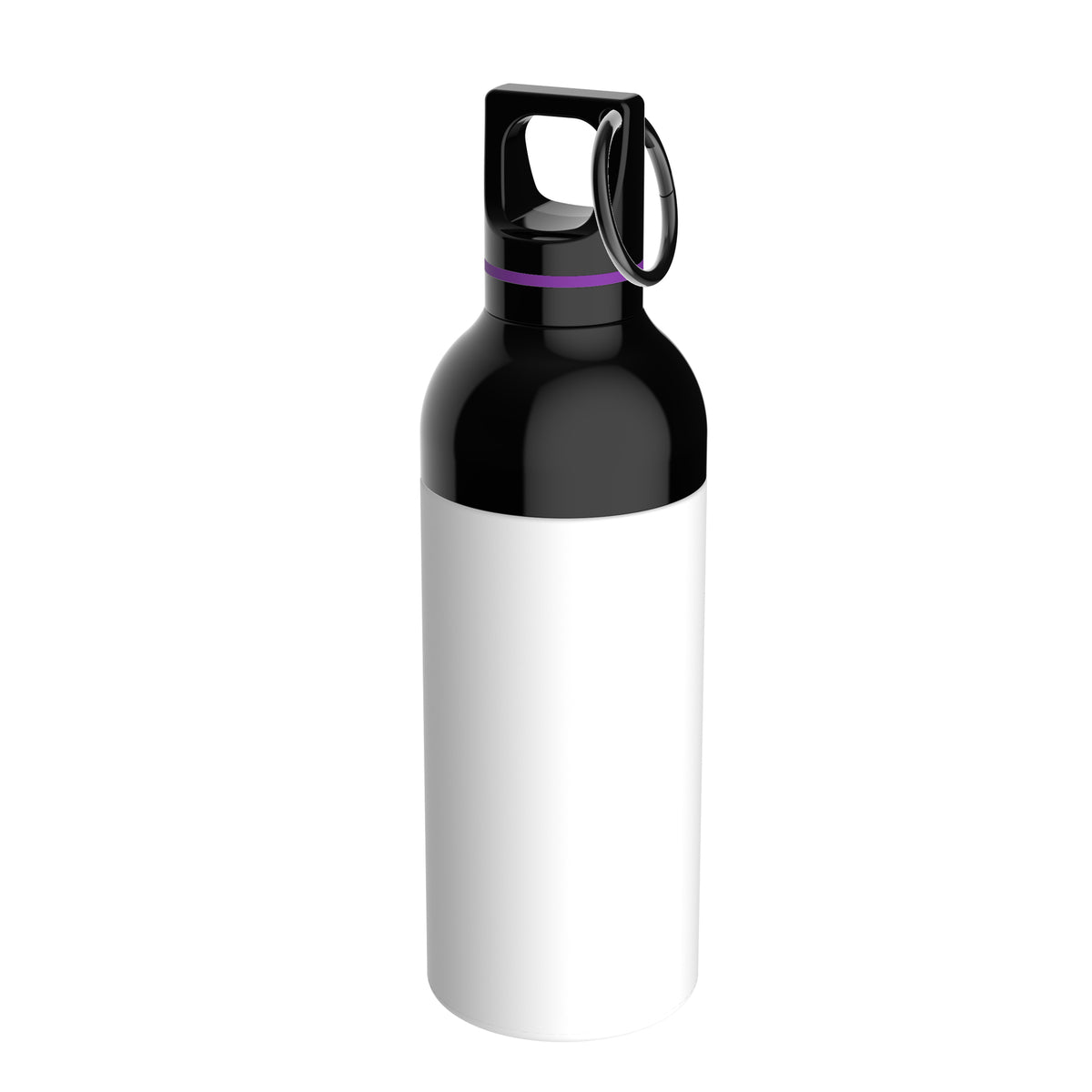 Flasche: weiß, Ring: lila