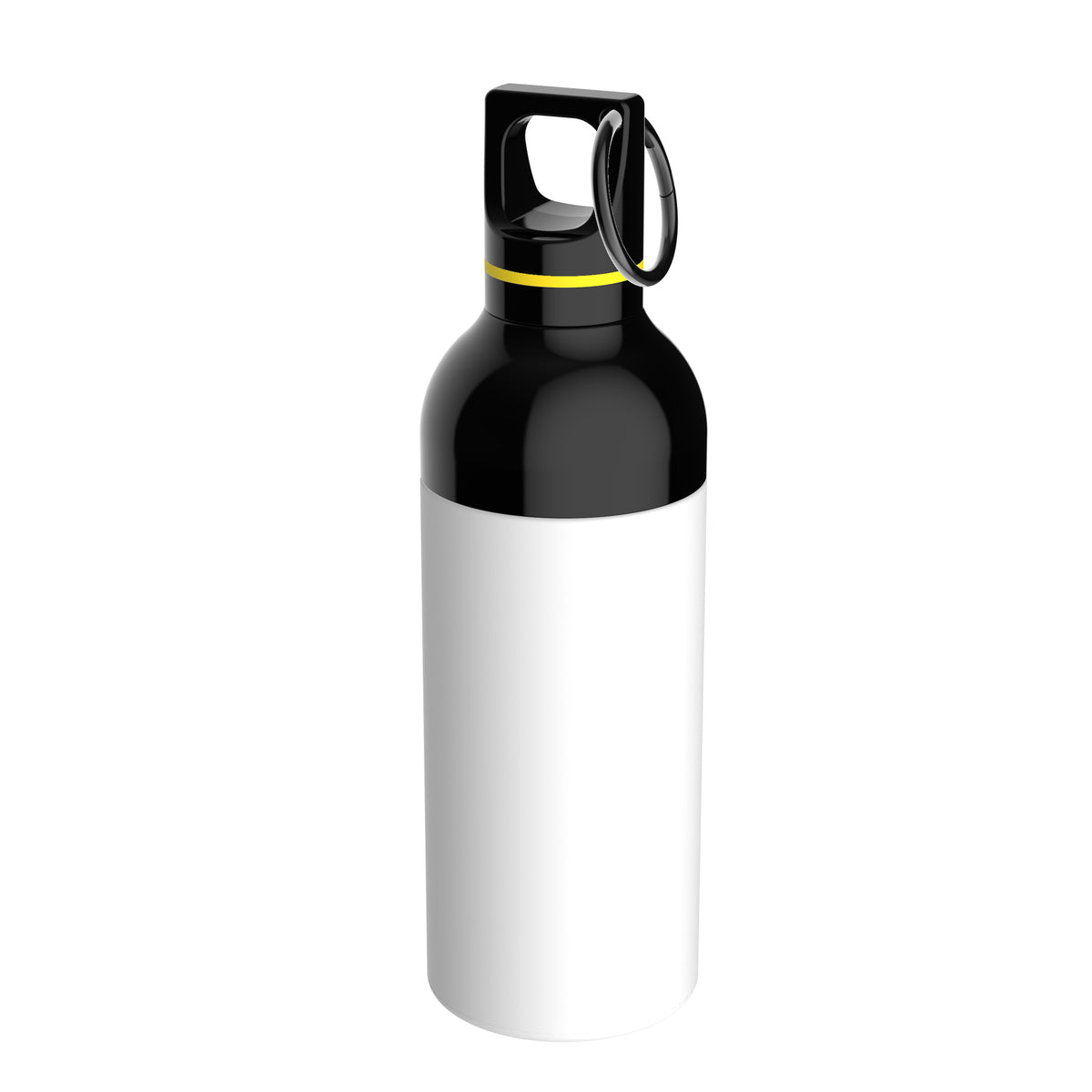 Flasche: weiß, Ring: gelb
