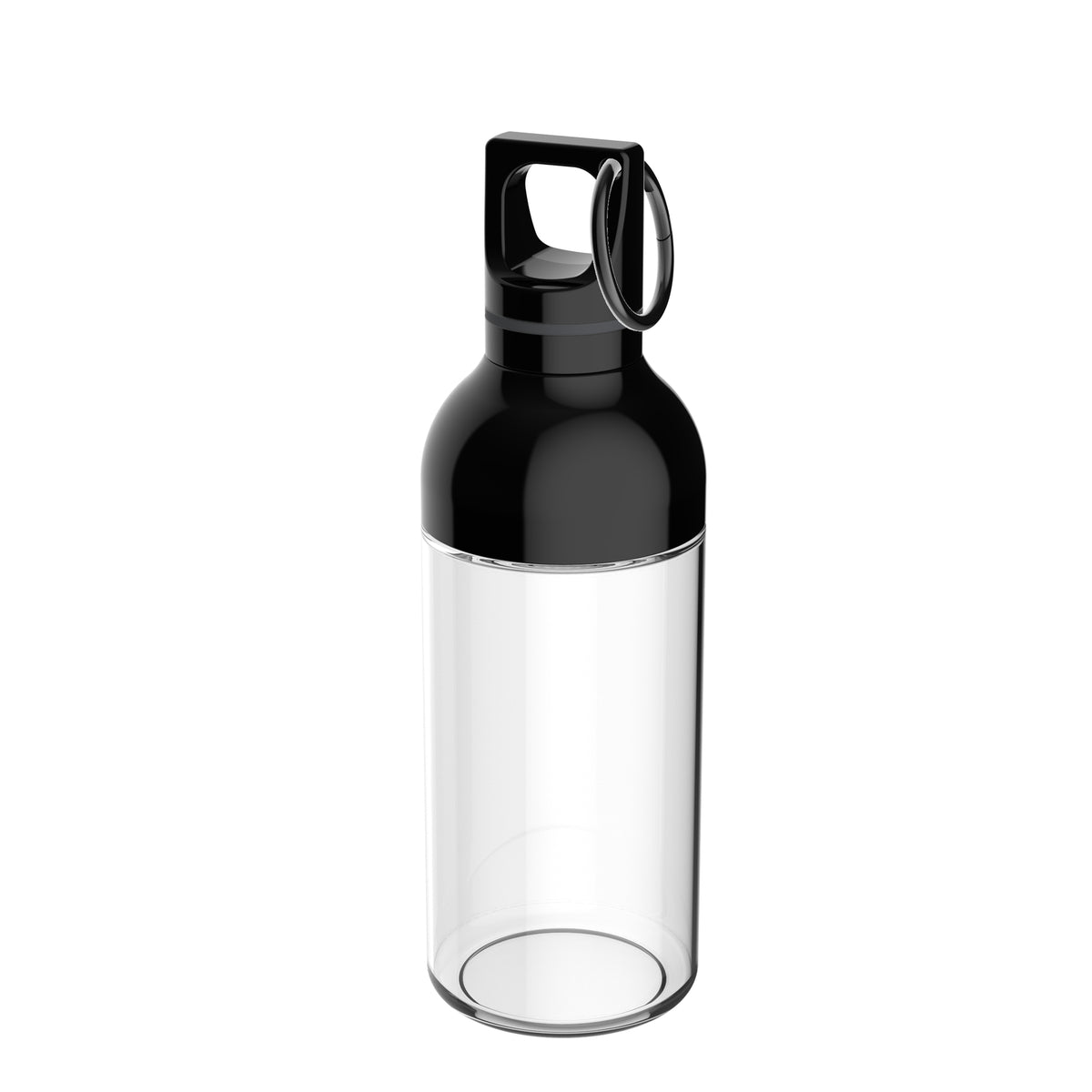 Flasche: transparent, Ring: dunkelgrau