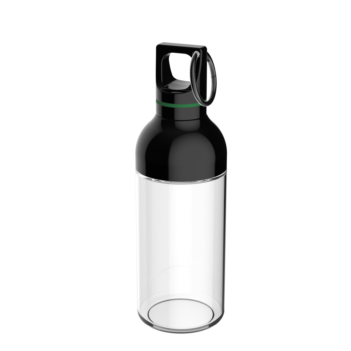 Flasche: transparent, Ring: grün