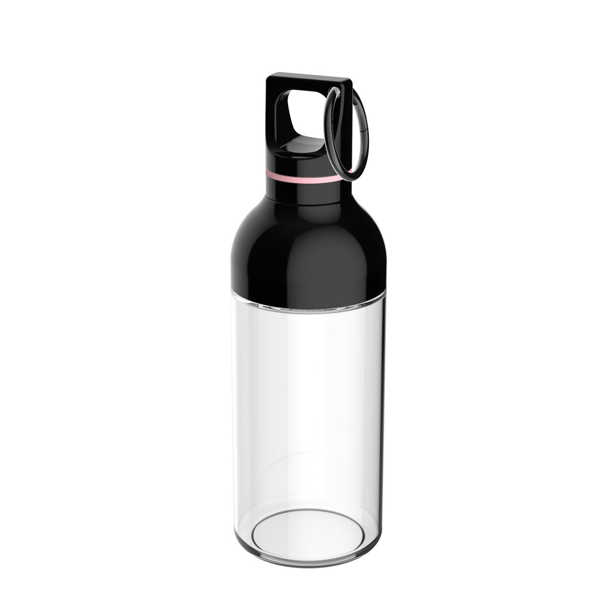 Flasche: transparent, Ring: hellmagenta