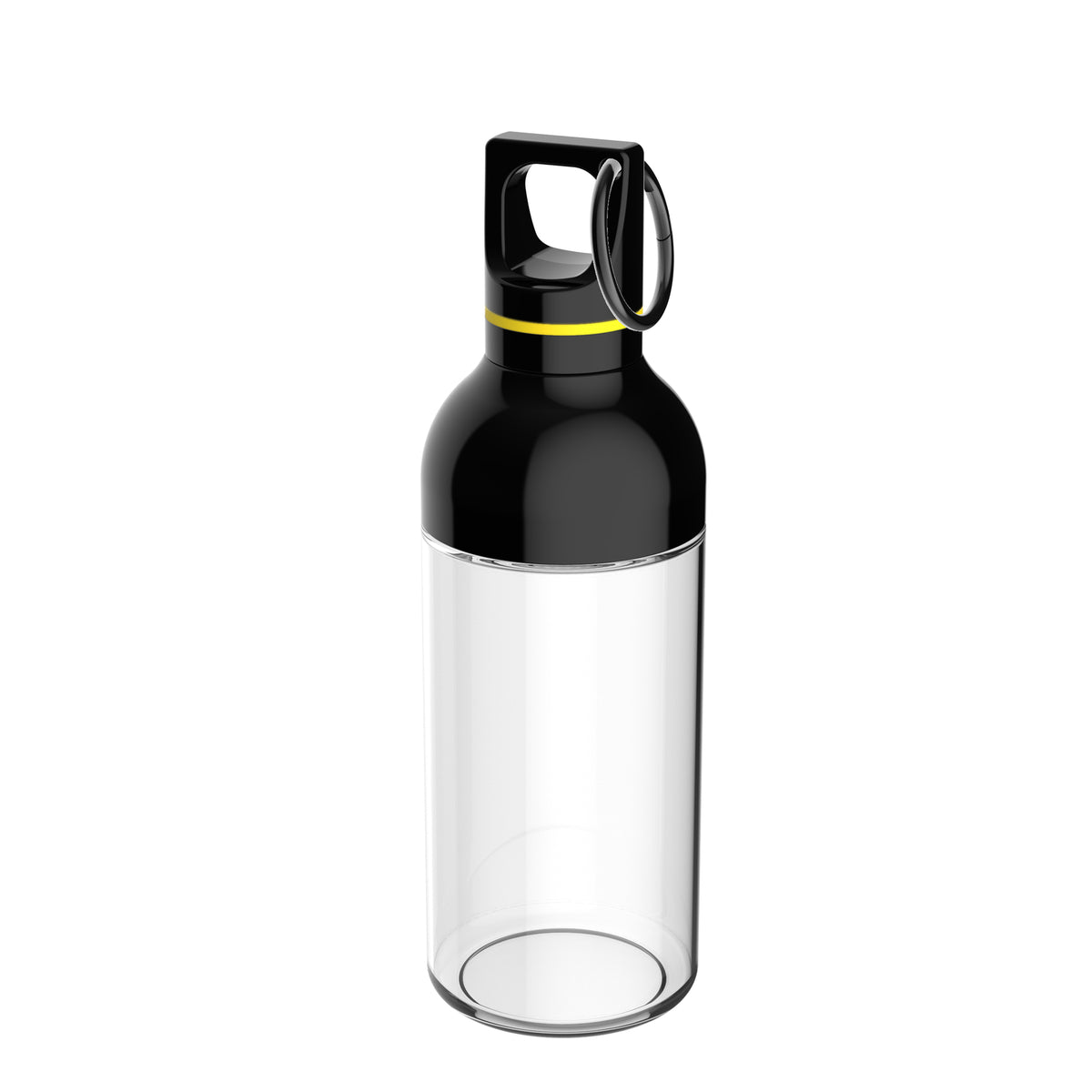 Flasche: transparent, Ring: gelb