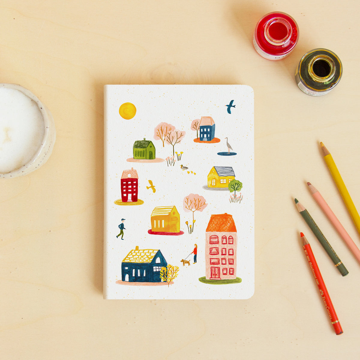 Softcover DIN A5 aus Steinpapier inkl. vollfarbiger Druck des Einband Bunt