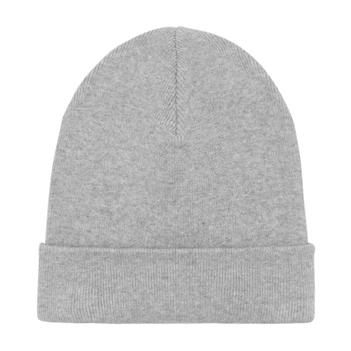 Strick Beanie in der Farbe hellgrau meliert
