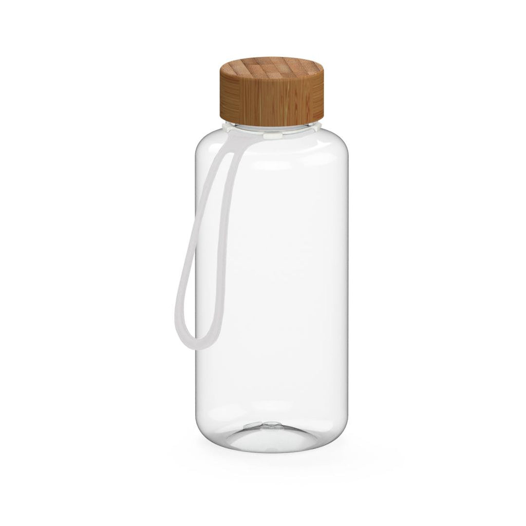 1L Trinkflasche mit Lasche - transparent/transparent