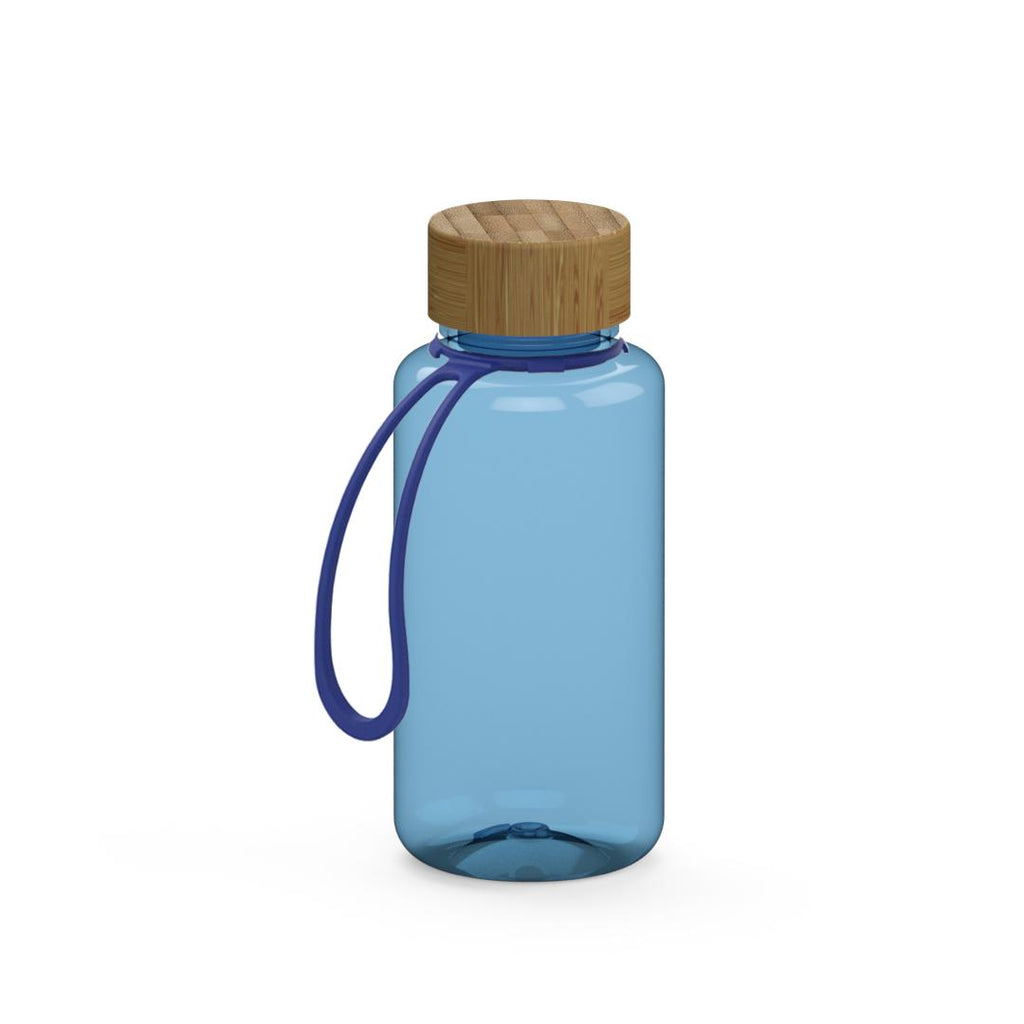 700ml Trinkflasche mit Lasche - transparent-blau/blau