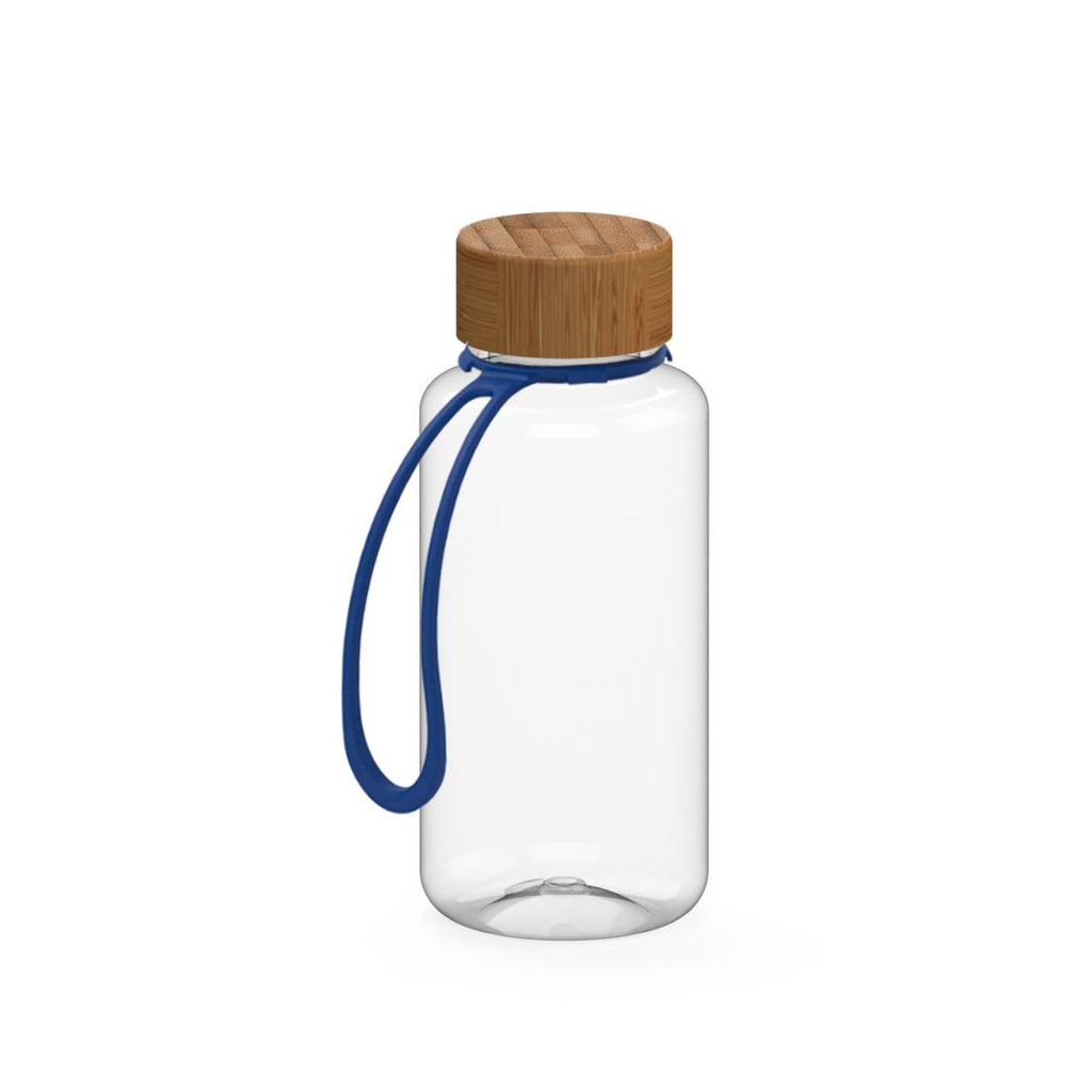 700ml Trinkflasche mit Lasche - transparent/blau