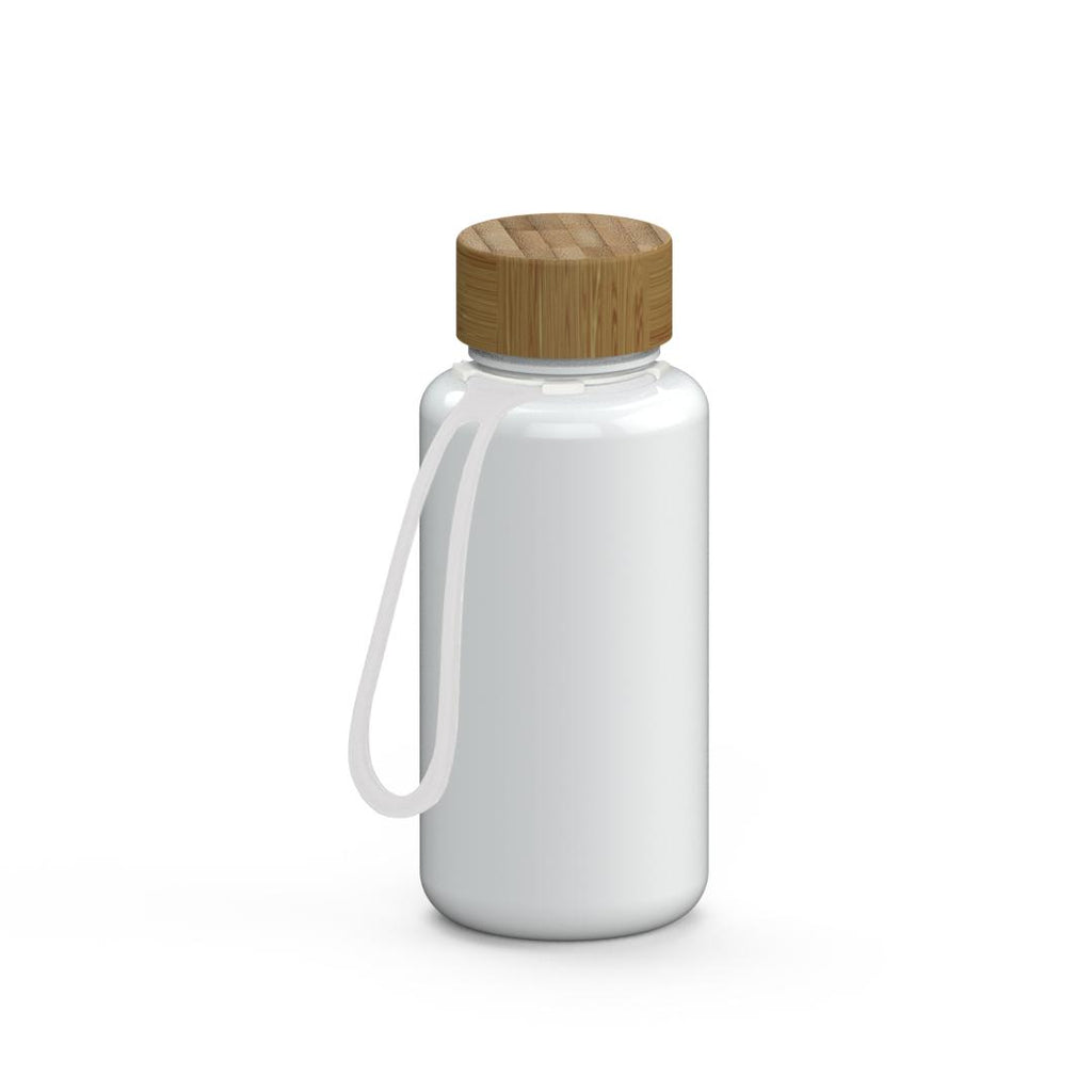 700ml Trinkflasche mit Lasche - weiß/transparent