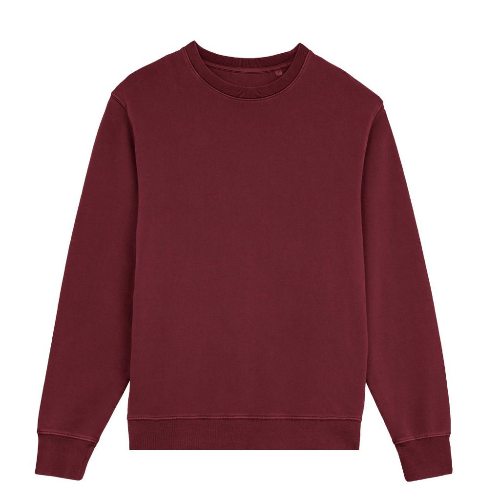 Unisex Sweatshirt in Burgunder Rot.