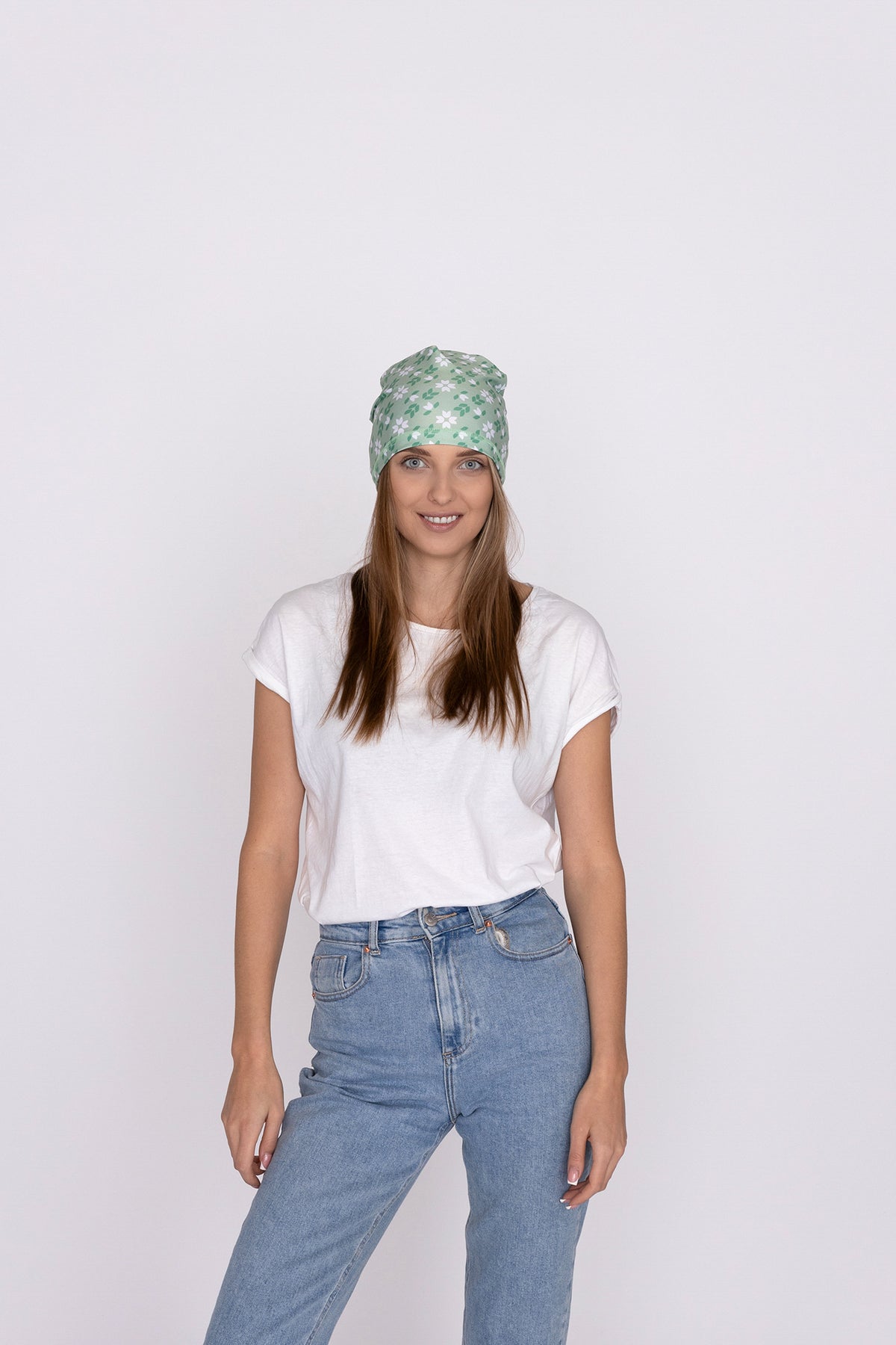 Beanie Mütze mit vollflächigem Druckmotiv