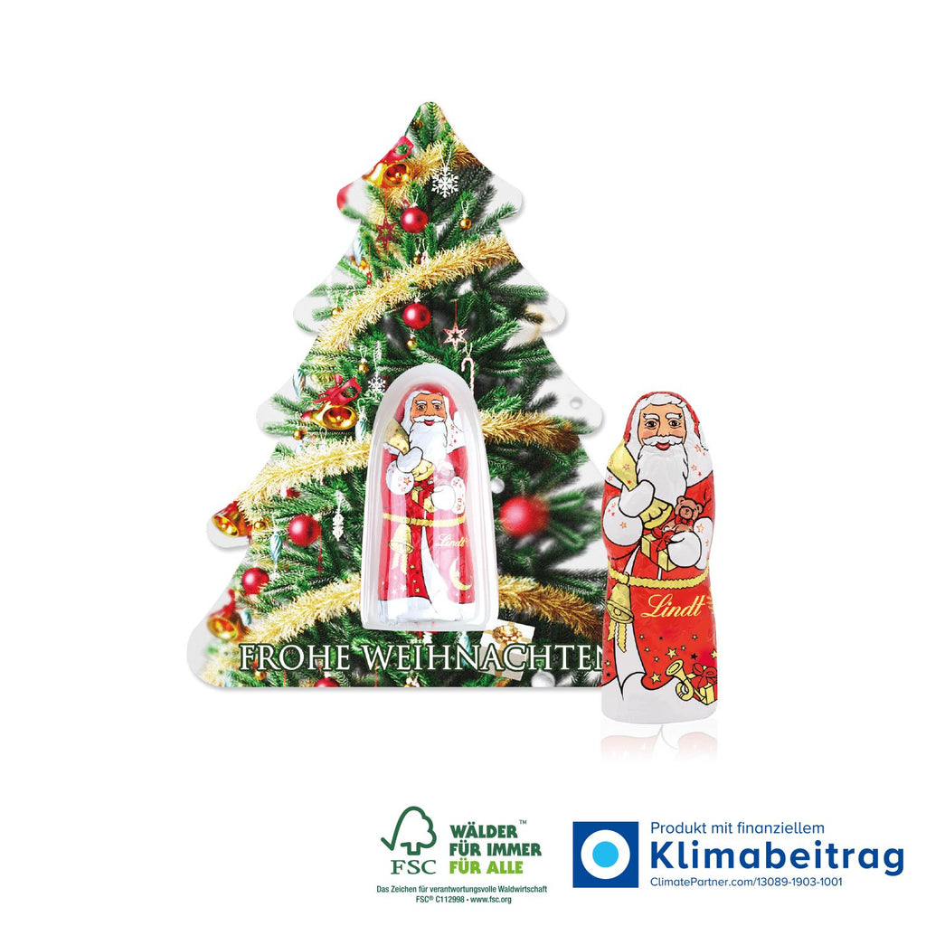 Weihnachtsbaum Karte mit Lindt Weihnachtsbaum individuell gestalten.