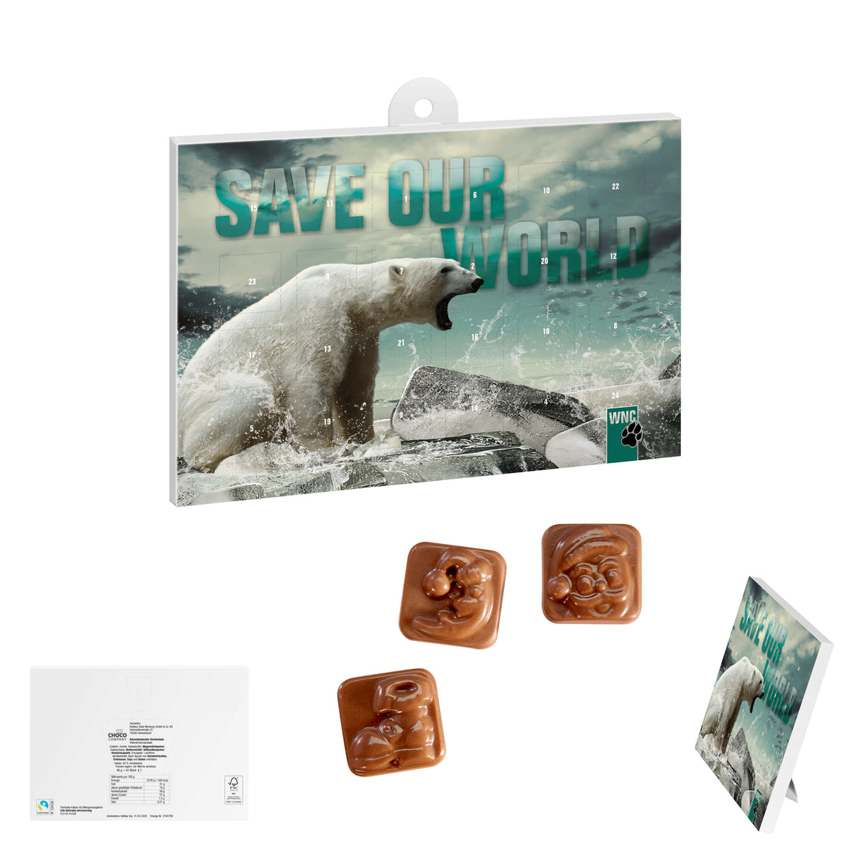 A5 Adventskalender mit eigenem Motiv, Hochformat oder Querformat
