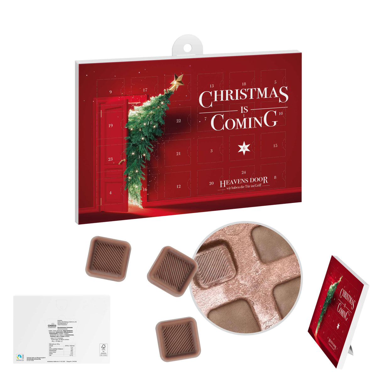A5 Adventskalender mit Inlay im Querformat, eigenes Motiv