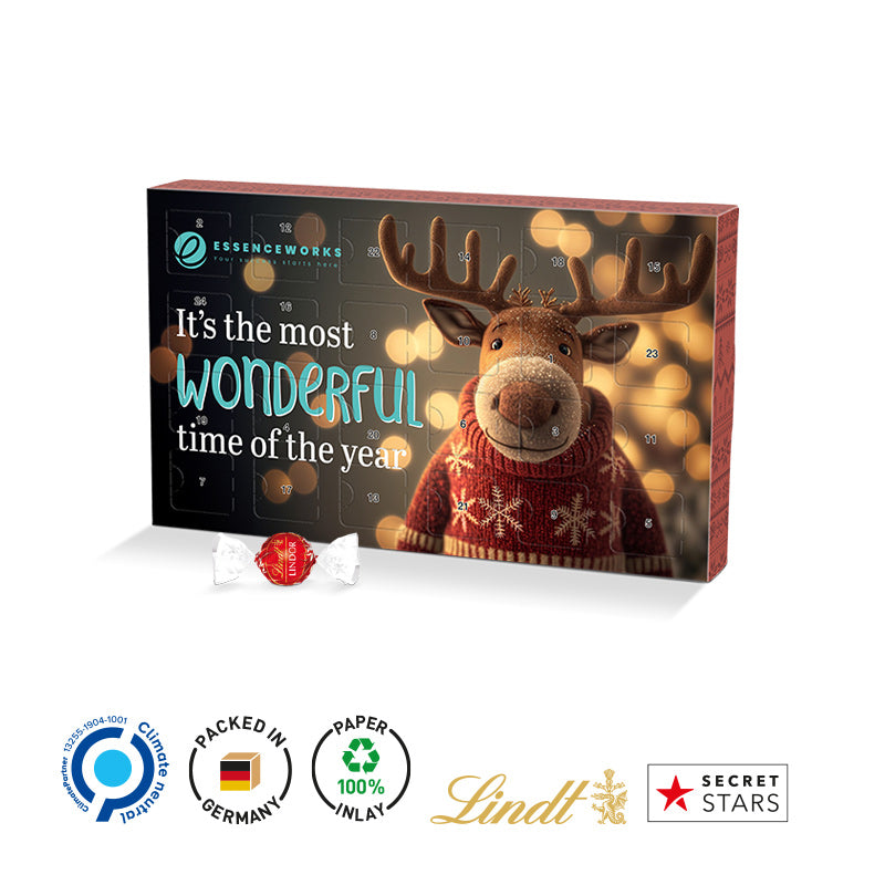 Adventskalender Eco L mit Lindt Kugeln.