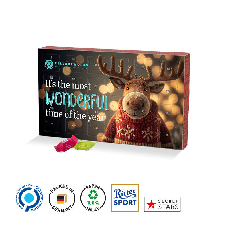 Adventskalender Eco mit Ritter Sport Würfeln