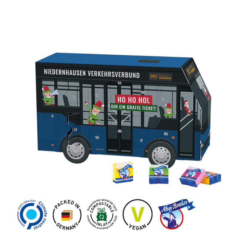 Adventskalender Bus mit Ahoj Brause