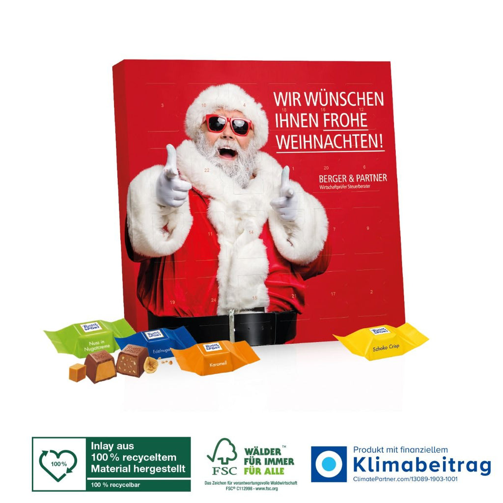 Nachhaltiger Adventskalender aus FSC-zertifiziertem Material, das aus nachhaltig bewirtschafteten Wäldern stammt und umweltfreundlich ist.