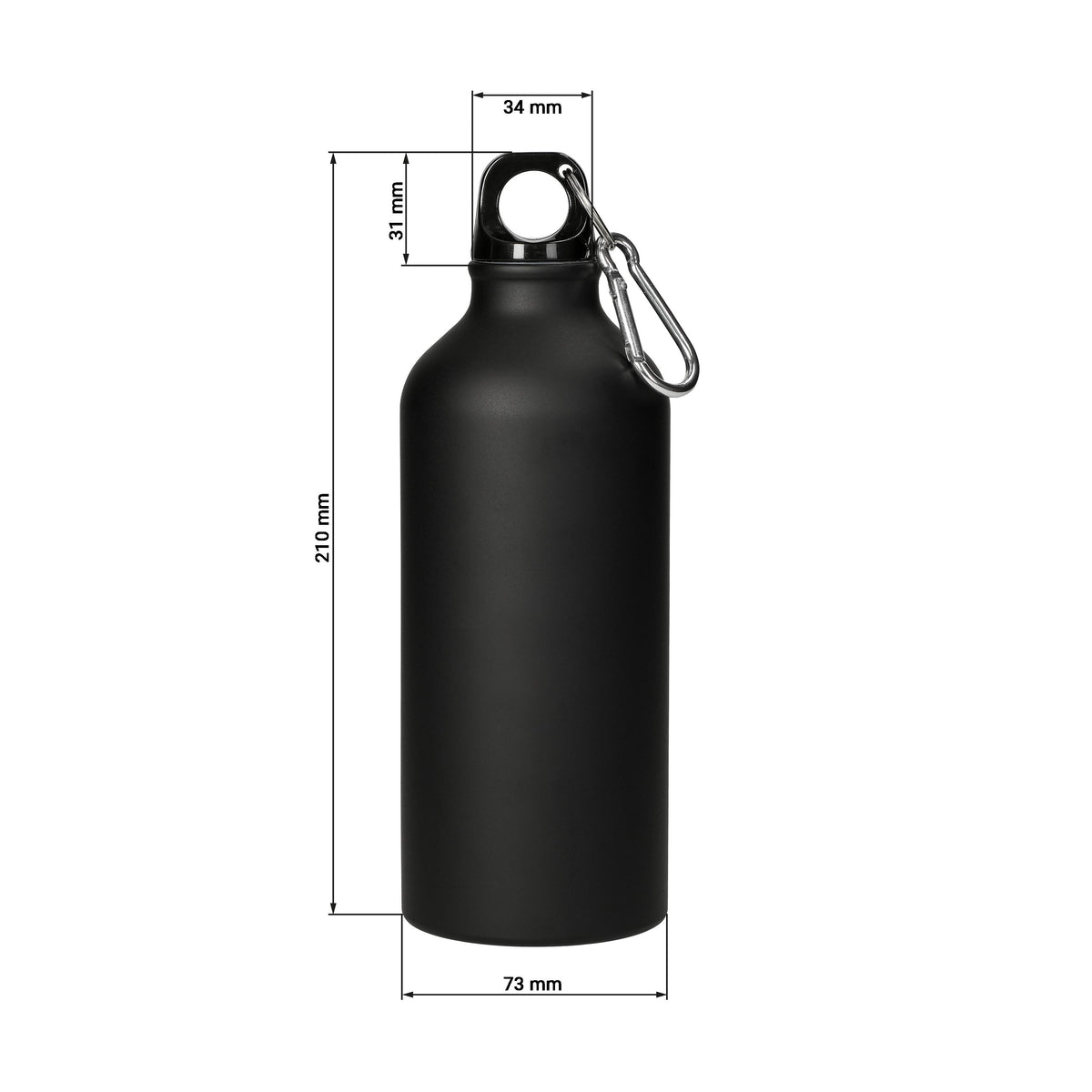 Aluminiumflasche „Sporty“ 0,6 l matt