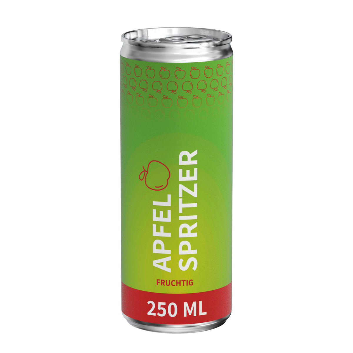 Apfelschorle 250 ml Dose mit Papieretikett