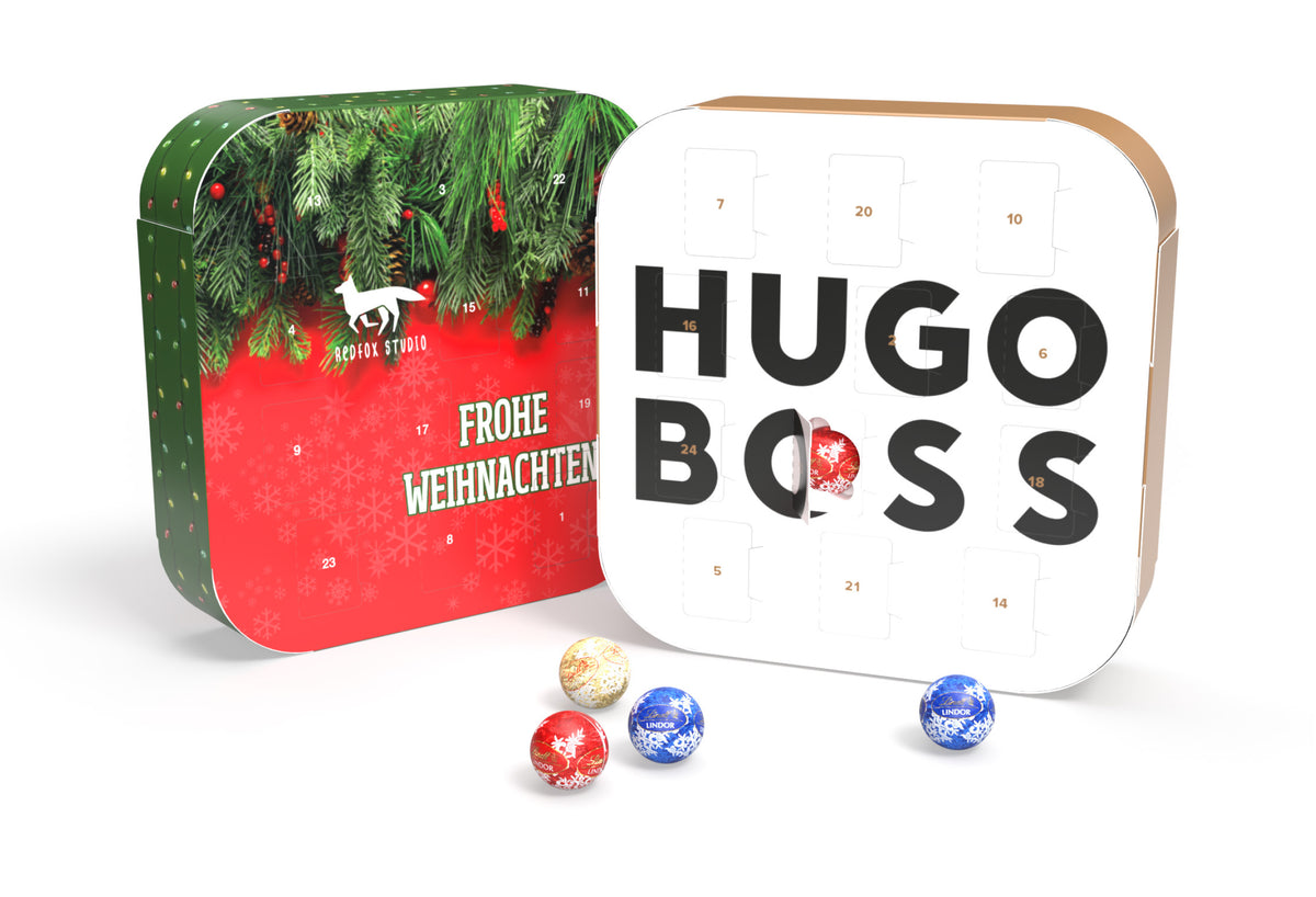Appventskalender im App Design mit Lindt Lindor Mini Kugeln, bedruckt