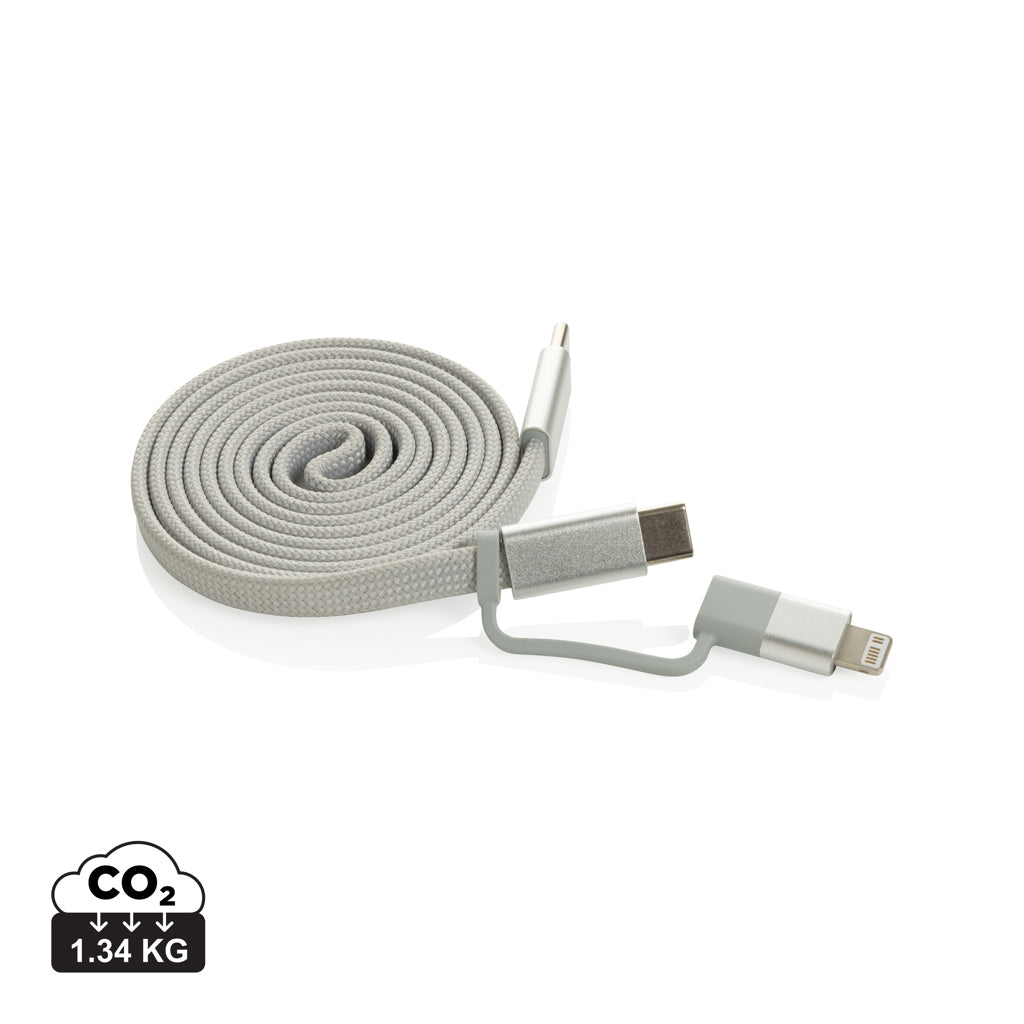 Arc ultradünnes 60W 2-in-1 Magnetkabel – grau