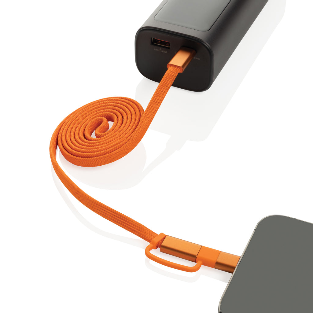 Arc ultradünnes 60W 2-in-1 Magnetkabel – orange
