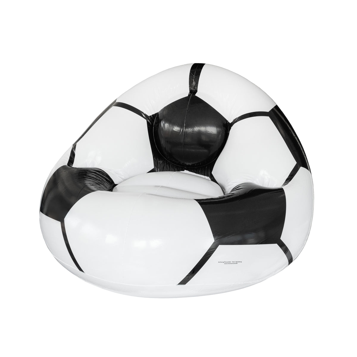 Aufblasbarer Fußballsessel „Coach“ – Schwarz / Weiß