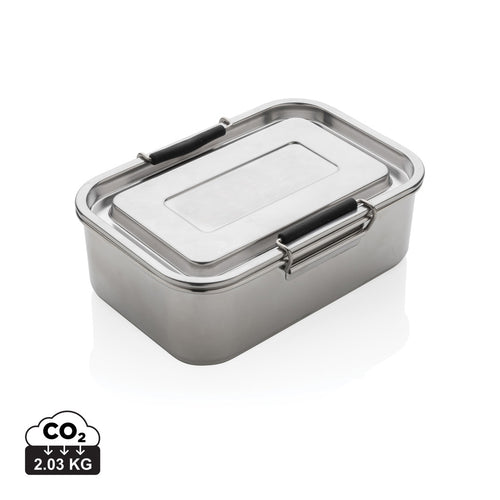 Auslaufsichere Lunchbox aus RCS recyceltem Stainless Steel für Geschenkboxen mit Logo