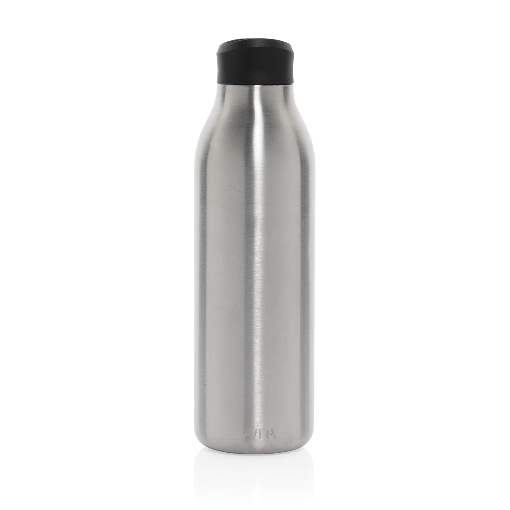 Avira Alok 360 Klick-Wasserflasche aus RCS rec. Stahl, 600ml – silber