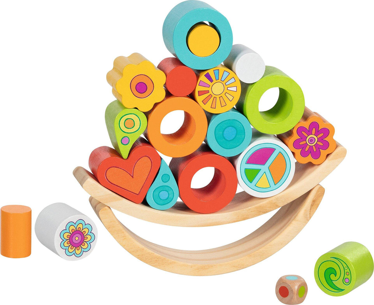 Balancierspiel Flowerloop mit Blumen und Peace Zeichen – Ansicht