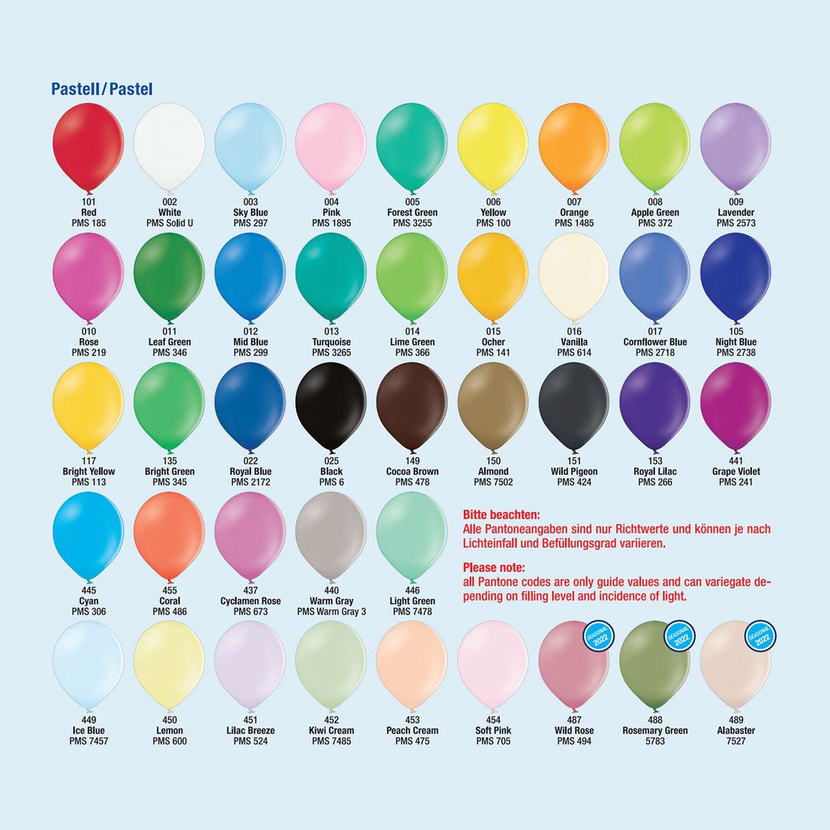 Luftballon Farbauswahl Werbeartikel