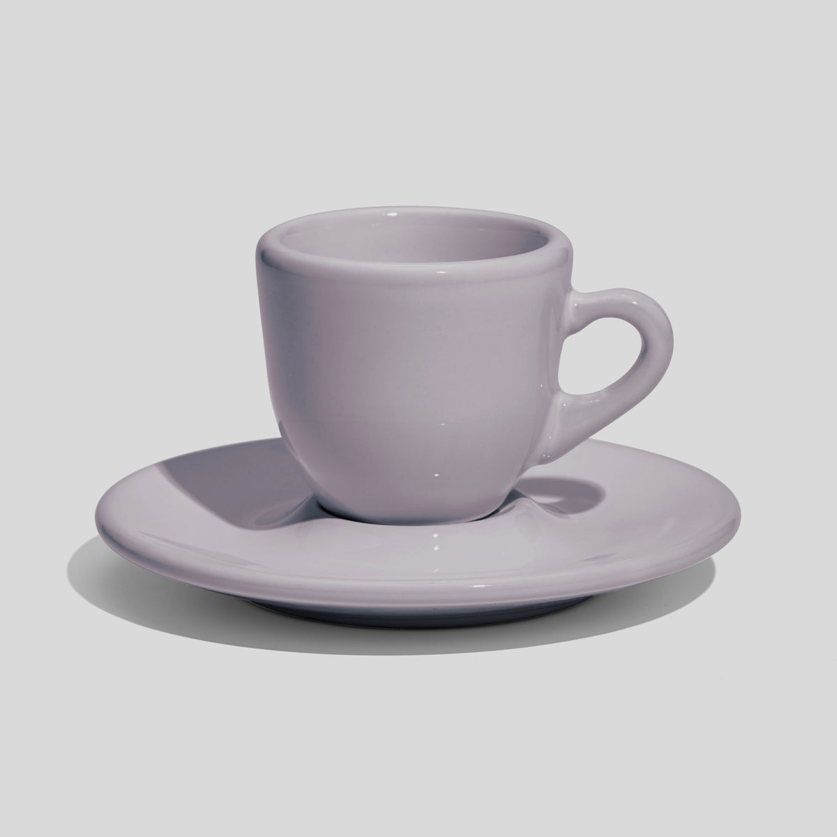 Bauchige Espressotasse mit Untertasse 60 ml – Hellgrau